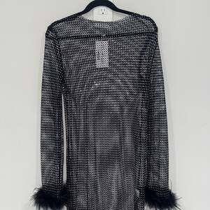 Black sequin mesh dress